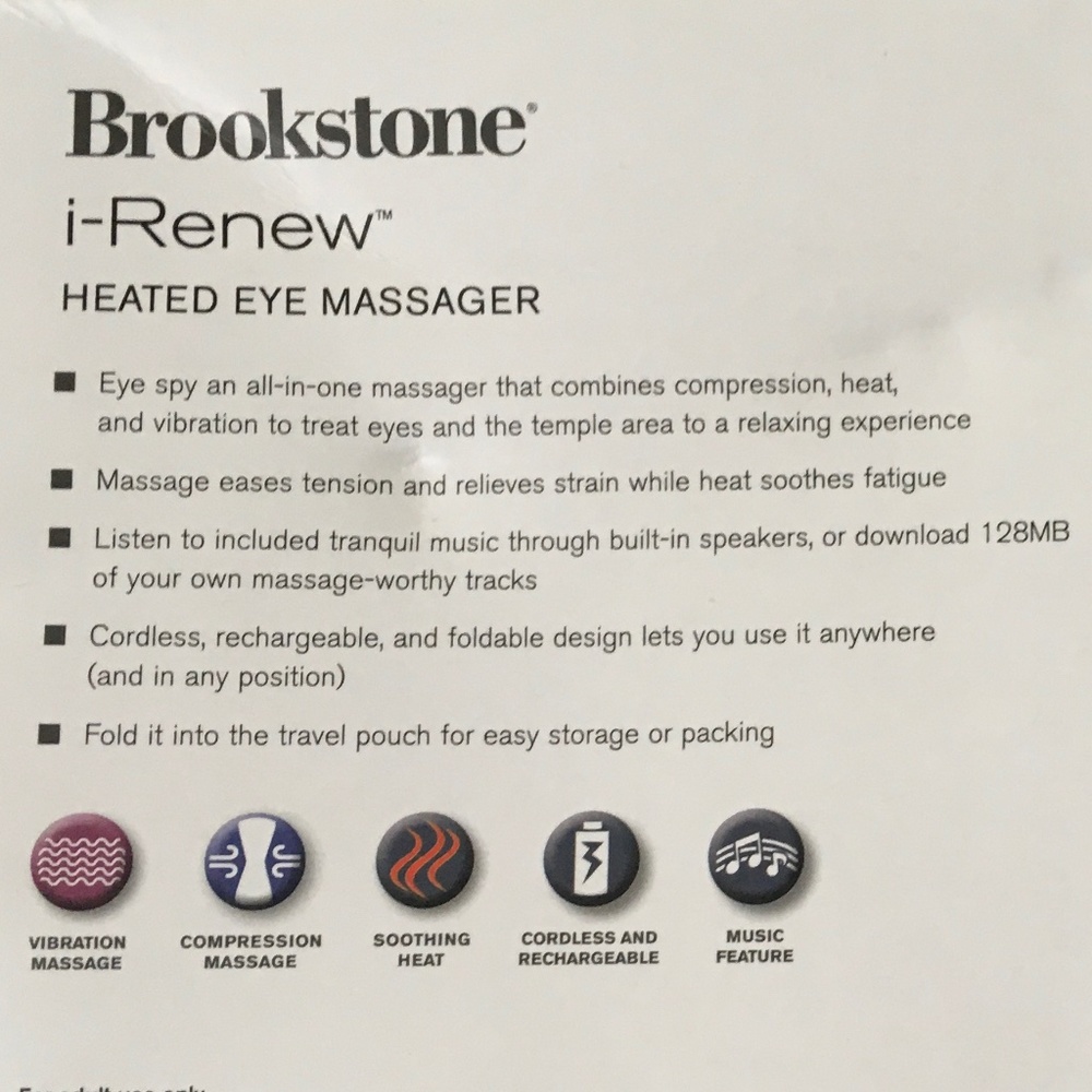 BROOKSTONE Heated Eye Massage - Picture 2 of 8